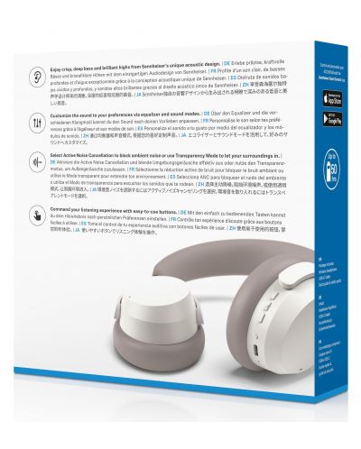 Безжични слушалки с микрофон Sennheiser - ACCENTUM, ANC, бели - 6