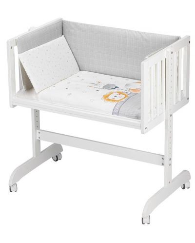 Бебешка мини кошара Interbaby - Животни, със спален комплект - 1