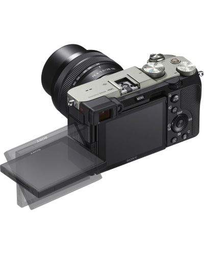 Безогледален фотоапарат Sony - Alpha 7C, FE 28-60mm, Silver - 4