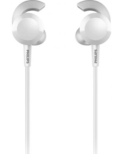 Безжични слушалки с микрофон Philips - TAE4205WT, бели - 1