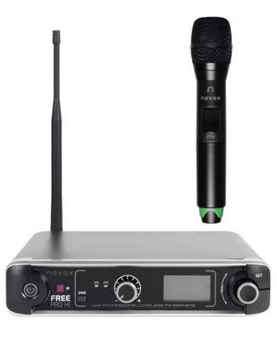 Безжична микрофонна система Novox - Free Pro H1, черна - 1