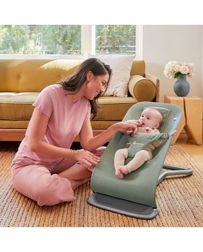 Бебешки шезлонг 3 в 1 Ergobaby - Evolve, Sage Green, с арка - 9