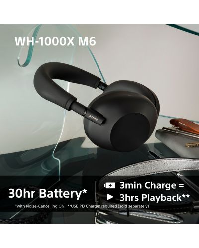 Безжични слушалки Sony - WH-1000XM6, ANC, черни | Ozone.bg