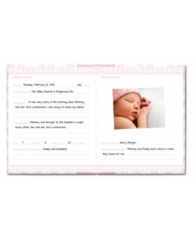 Бебешки дневник Pearhead - Розов - 2