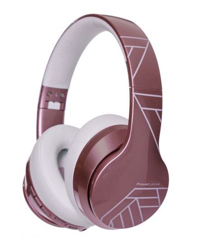 Безжични слушалки PowerLocus - P6 PL Collection, розови - 1