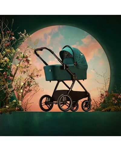 Бебешка количка 2 в 1 KinderKraft - Nea, тъмнозелена - 10