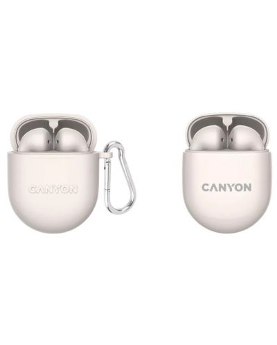 Безжични слушалки Canyon - TWS-6, бежови - 2