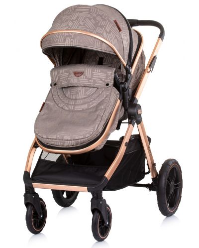 Бебешка количка с трансформираща се седалка Chipolino - Аспен, Пясък - 4