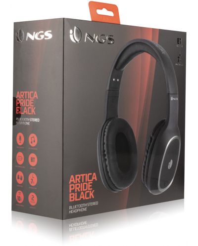 Безжични слушалки с микрофон NGS - Artica Pride, черни - 4