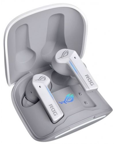 Безжични слушалки ASUS - ROG Cetra True Wireless, ANC, бели/сиви - 1