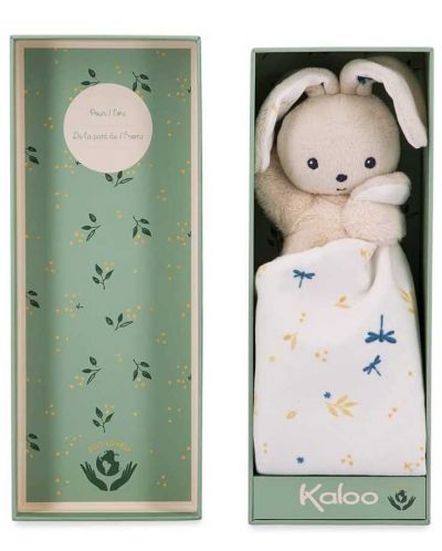  Бебешка кърпичка за гушкане Kaloo - White Delicate, Зайче, 17 cm - 2