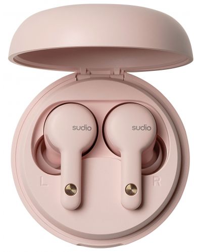 Безжични слушалки Sudio - A2, TWS, ANC, розови - 5