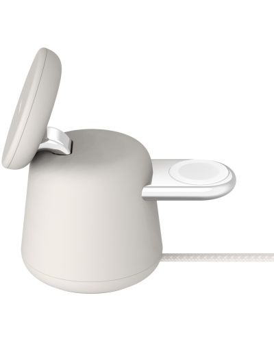 Безжично зарядно Belkin - Boost Charge Pro 2 в 1, MagSafe 15W, Sand - 2