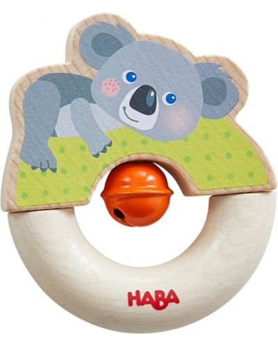 Бебешка дървена дрънкалка Haba - Коала - 1