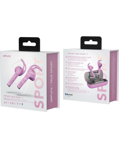 Безжични слушалки Defunc - TRUE SPORT, TWS, розови - 3