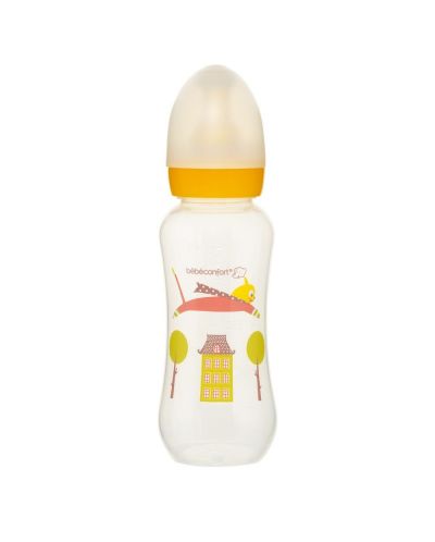 Стандартна полипропиленова бутилка Bebe Confort - 240 ml, жълта
