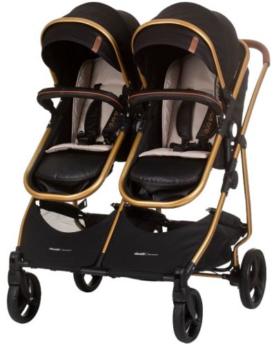 Бебешка количка за близнаци Chipolino - Дуо Смарт, обсидиан/злато - 6