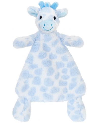 Бебешкa играчка Keel Toys - Жирафче за гушкане, 25 cm, синьо - 1
