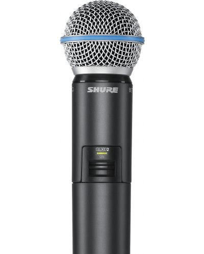 Безжичен микрофон Shure - GLXD2/B58, черен - 1