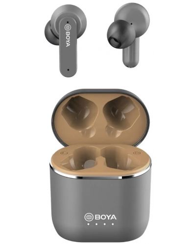Безжични слушалки Boya - BY-AP4-G, TWS, сиви - 1