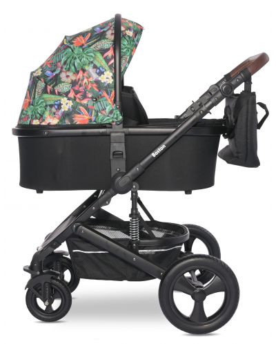 Бебешка количка с твърд кош Lorelli - Boston, Tropical Flowers - 3