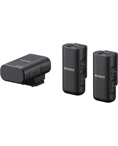 Безжична микрофонна система Sony - ECM-W3, черна - 1