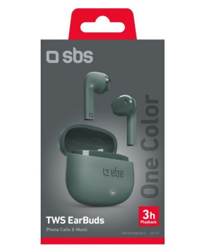 Безжични слушалки SBS - One Color, TWS, зелени - 2