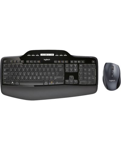 Комплект мишка и клавиатура Logitech - Desktop MK710, безжичен, черен - 1