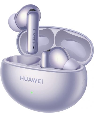 Безжични слушалки Huawei - FreeBuds 6i, TWS, ANC, лилави - 1