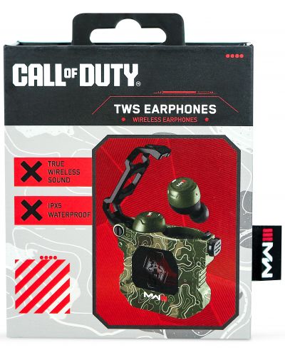 Безжични слушалки OTL Technologies - Call of Duty MWIII, TWS, Olive Camo - 7