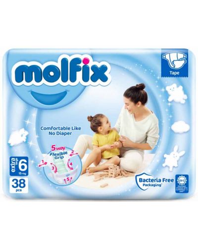 Бебешки пелени Molfix Jumbo - Extra Large, 15+ kg, 38 броя - 1