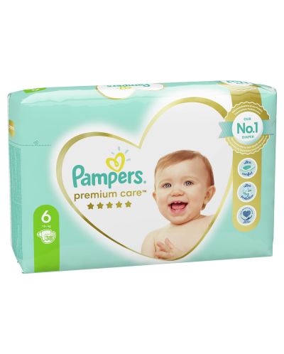 Бебешки пелени Pampers - Premium Care 6, 38 броя - 1