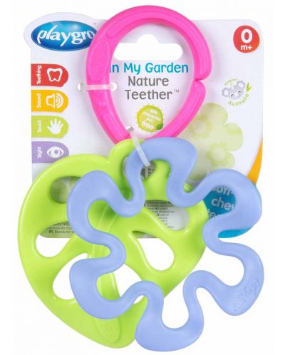 Бебешка дрънкалка Playgro - Листо и цвете - 3