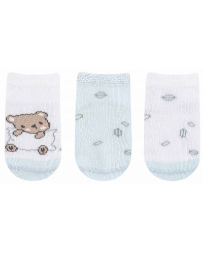 Бебешки летни чорапи KikkaBoo - Dream Big, 0-6 месеца, 3 броя, Blue - 3