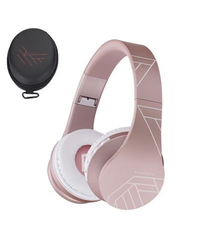 Безжични слушалки PowerLocus - P1 Line Collection, розови/златисти - 3
