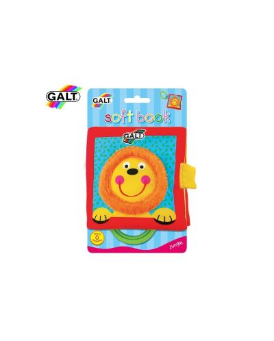 Бебешка играчка Galt - Мека книжка с дръжка, джунгла - 1