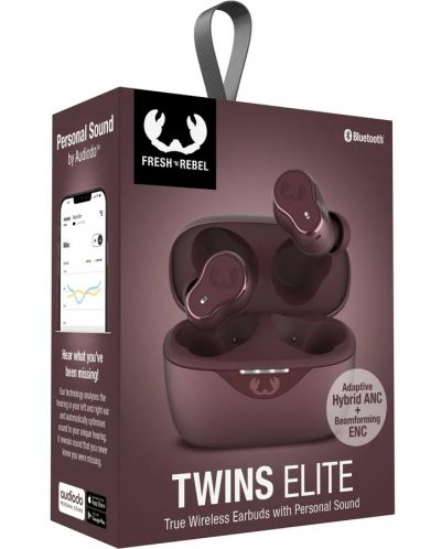 Безжични слушалки Fresh N Rebel - Twins Elite, TWS, ANC, Deep Mauve - 8
