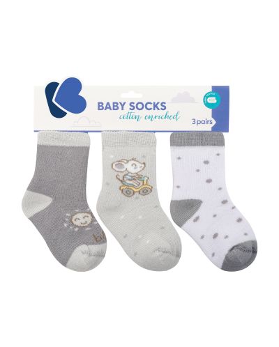 Бебешки чорапи KikkaBoo Joyful Mice - Памучни, 6-12 месеца - 1