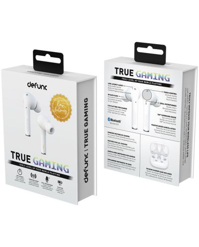 Безжични слушалки Defunc - TRUE GAMING, TWS, бели - 5
