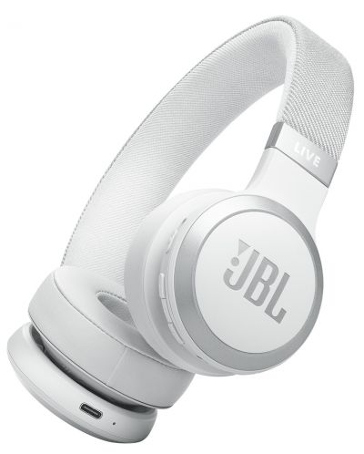 Безжични слушалки JBL - Live 670NC, ANC, бели - 1