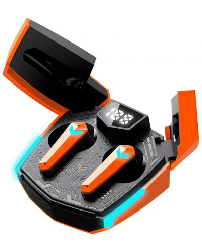 Безжични слушалки Canyon - DoubleBee GTWS-2, TWS, оранжеви/черни - 2