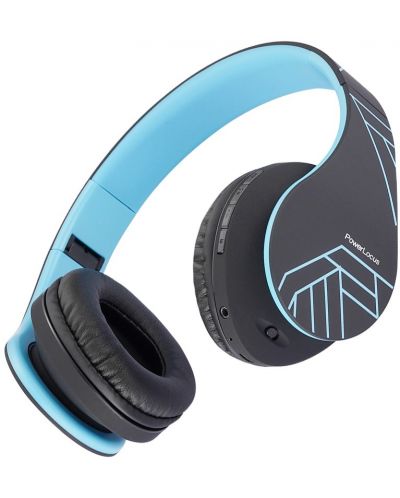 Безжични слушалки PowerLocus - P2, черни/сини - 2