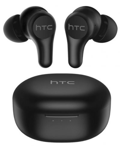 Безжични слушалки HTC - True Wireless Earbuds Plus, ANC, черни - 1