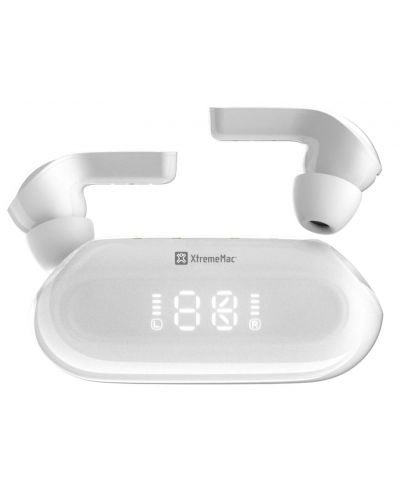 Безжични слушалки XtremeMac - X-TWIST, TWS, бели - 1