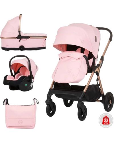 Бебешка количка Chipolino - Инфинити, фламинго - 1