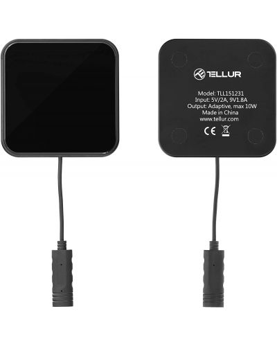 Безжично зарядно Tellur - Qi Ultra-Slim, 10W, черно - 5