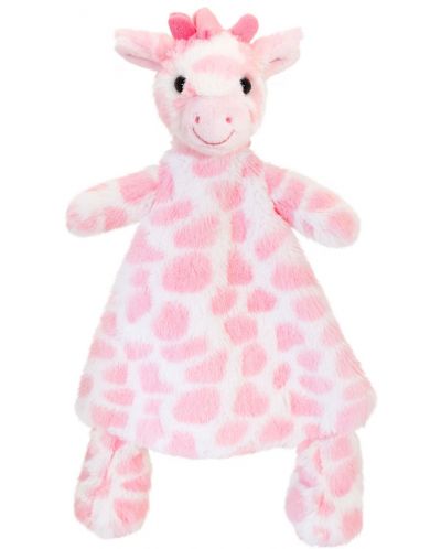 Бебешкa играчка Keel Toys - Жирафче за гушкане, 25 cm, розово - 1