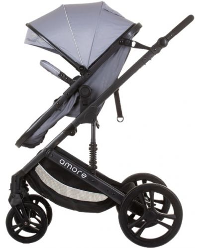 Бебешка количка Chipolino - Аморе, пепелно сива - 6