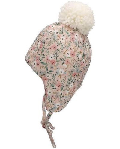 Бебешка зимна шапка за момиче Sterntaler - С принт на цветя, 41 cm, 4-5 м - 3