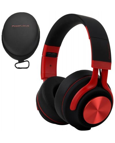 Безжични слушалки PowerLocus - P3 Matte, червени - 2